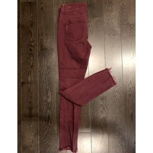 Express Dark Red Jeans